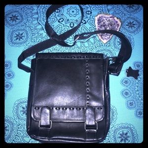 🦋 Handmade black leather 🔥Men crossbody bag 💼